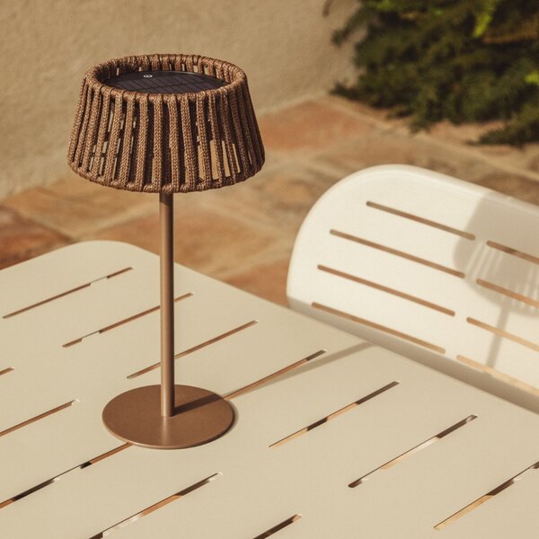 Kave Home Hnědá zahradní solární LED lampa Aldet