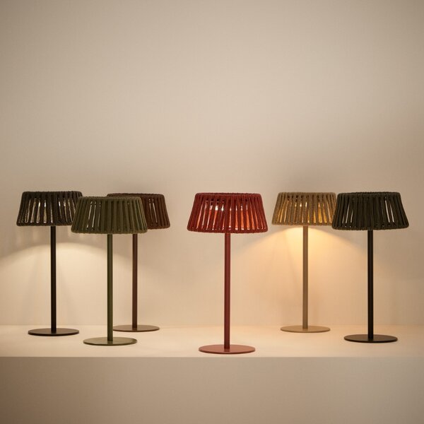 Kave Home Hnědá zahradní solární LED lampa Aldet