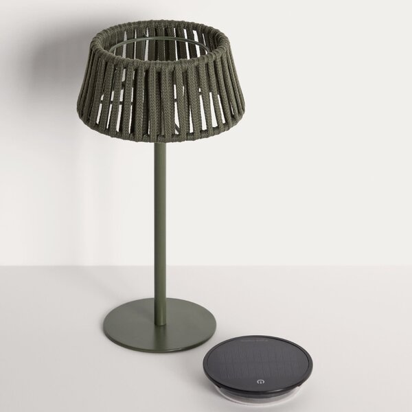 Kave Home Zelená zahradní solární LED lampa Aldet