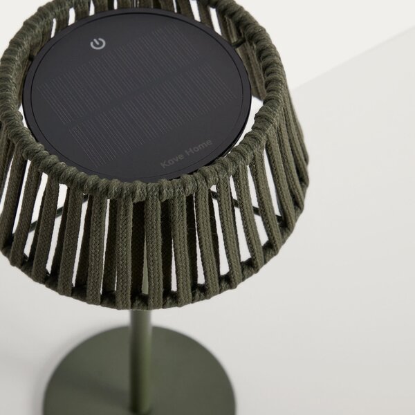 Kave Home Zelená zahradní solární LED lampa Aldet