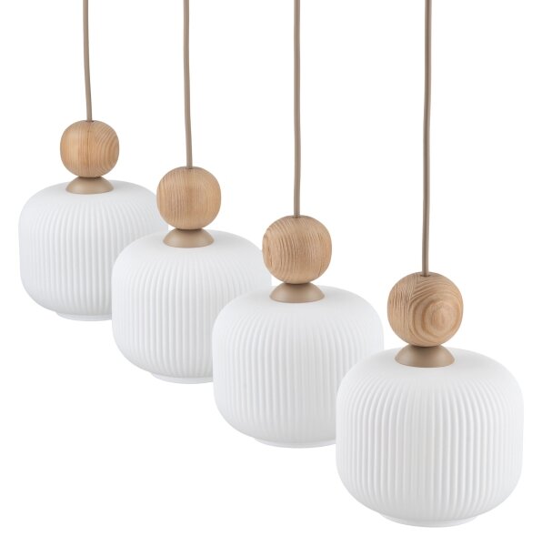 Lustr na lanku BALLO 4xE14/10W/230V béžová