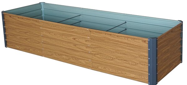 Vyvýšený zahradní záhon BestBerg VZ-1250RW / 1250 l / 240 x 90 x 58 cm / dekor dřeva