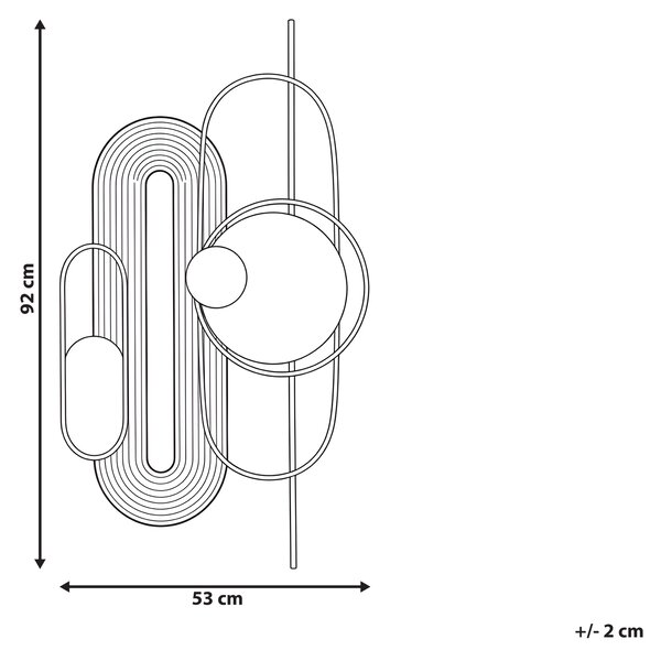Závěsná ozdoba VESDUM 92 cm Zlatá