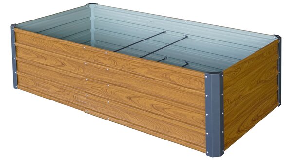 Vyvýšený zahradní záhon BestBerg VZ-800RW / 800 l / 180 x 90 x 47 cm / dekor dřeva