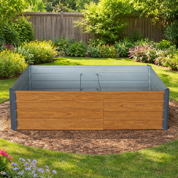 Vyvýšený zahradní záhon BestBerg VZ-800RW / 800 l / 180 x 90 x 47 cm / dekor dřeva