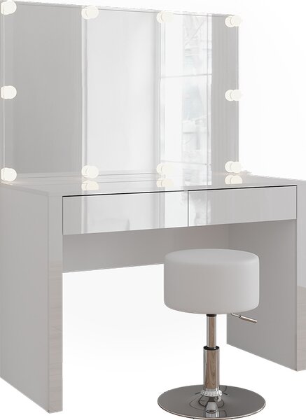 Toaletní stolek Vicco Annabelle Bílá vysoký lesk/bílá 110 cm s osvětlením LED a stoličkou, Model 55038