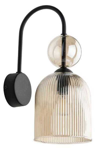 Nástěnné svítidlo SOPHIA 1xE14/10W/230V černá/kouřová béžová