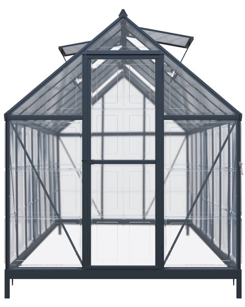 Skleník se základnou BestBerg SH-9B / 9 m² / 480 x 182 x 208 cm / černá