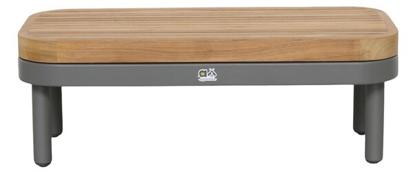 Apple Bee Konferenční stolek Maui, Apple Bee, 75x75x30 cm, rám hliník Taupe, deska teak