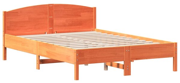 Postel bez matrace voskově hnědá 150 x 200 cm masivní borovice 3216199