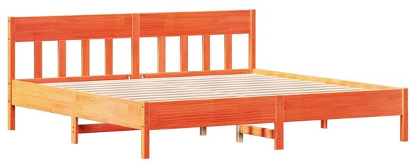 Postel bez matrace voskově hnědá 180 x 200 cm masivní borovice 3216205