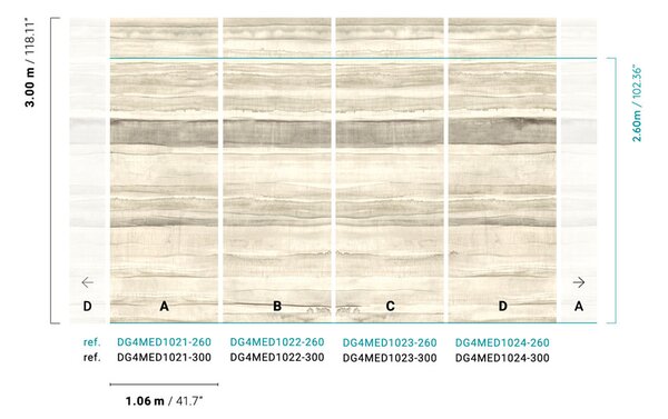 Vliesová fototapeta na zeď, pruhy, DG4MED1021-260, Wall Designs IV, Khroma by Masureel