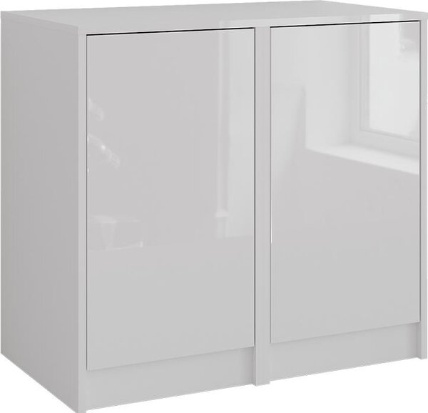 Kredenc Vicco Sherry Bílá/bílý vysoký lesk 80.2 x 76 cm 2 díly, Model 57722