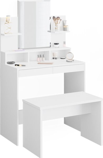 Toaletní stolek Vicco Ania Bílá 80 cm s lavicí, Model 36385