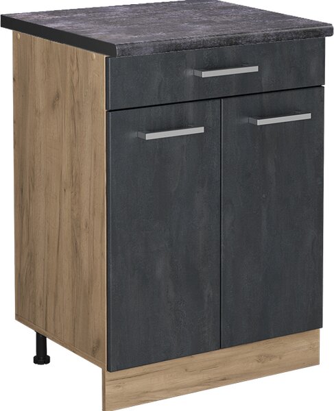Spodní skříňka kuchyňské linky Vicco R-Line Černý beton 60 cm PD Antracit, Model 47516