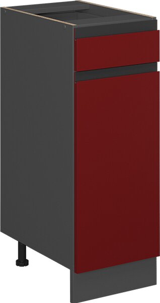 Spodní skříňka kuchyňské linky Vicco R-Line Červená 30 cm Tvar J, bez pracovní desky, Model 39759
