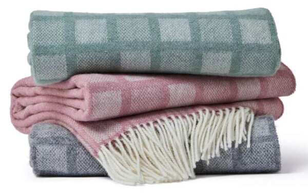 Vlněná deka Manhattan Ice Green 183 x 150 cm Tweedmill