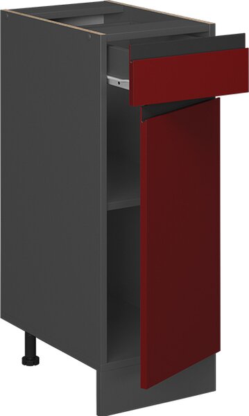 Spodní skříňka kuchyňské linky Vicco R-Line Červená 30 cm Tvar J, bez pracovní desky, Model 39759