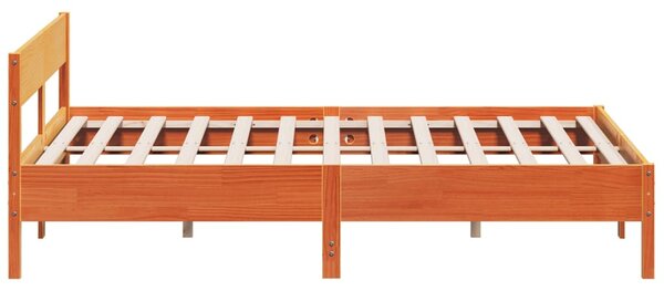 Postel bez matrace voskově hnědá 180 x 200 cm masivní borovice 3216214