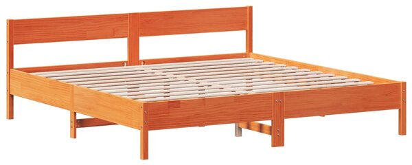 Postel bez matrace voskově hnědá 180 x 200 cm masivní borovice 3216214