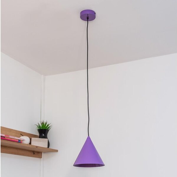 Lustr na lanku ETNA II 1xE27/15W/230V pr. 18,5 cm fialová