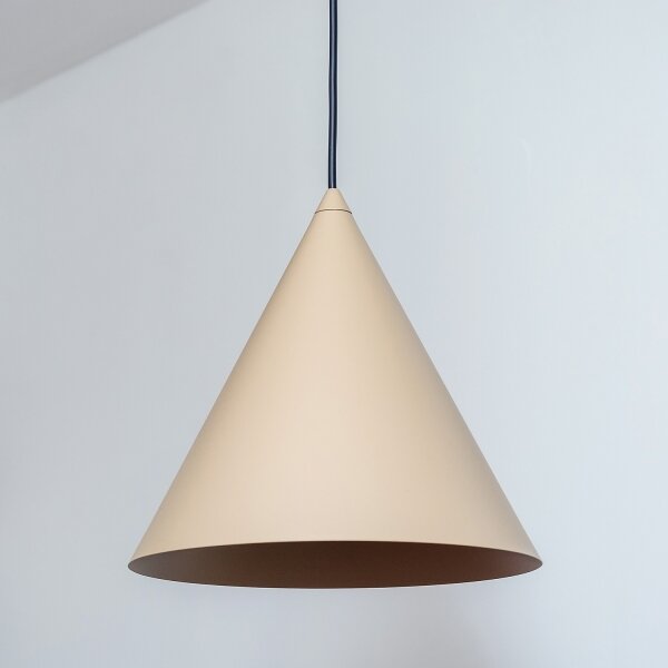 Lustr na lanku ETNA II 1xE27/15W/230V pr. 25 cm béžová