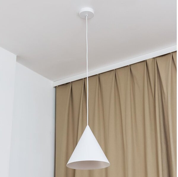 Lustr na lanku ETNA II 1xE27/15W/230V pr. 25 cm bílá