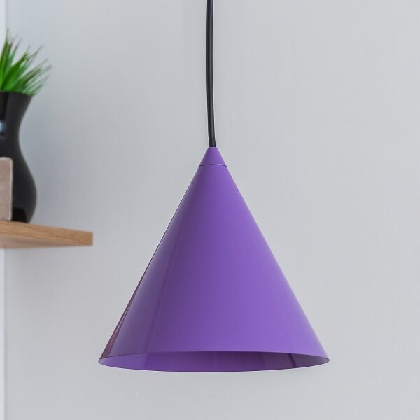 Lustr na lanku ETNA II 1xE27/15W/230V pr. 18,5 cm fialová