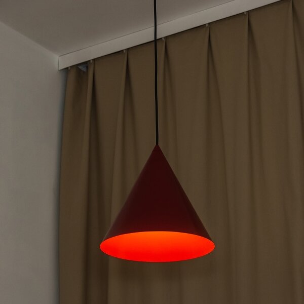 Lustr na lanku ETNA II 1xE27/15W/230V pr. 25 cm červená