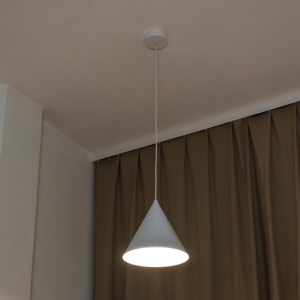 Lustr na lanku ETNA II 1xE27/15W/230V pr. 25 cm bílá