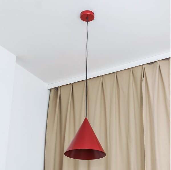 Lustr na lanku ETNA II 1xE27/15W/230V pr. 25 cm červená