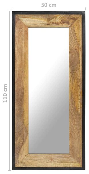 Zrcadlo 110 x 50 cm masivní mangovníkové dřevo 321631