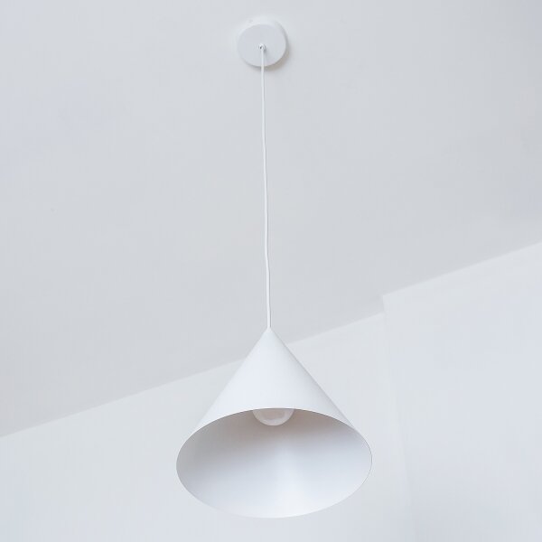 Lustr na lanku ETNA II 1xE27/15W/230V pr. 25 cm bílá