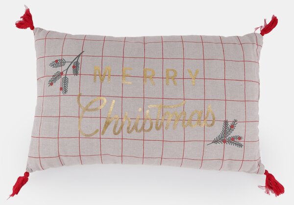 Sinsay - Vánoční polštář s nápisem "Merry Christmas" - vícebarevná