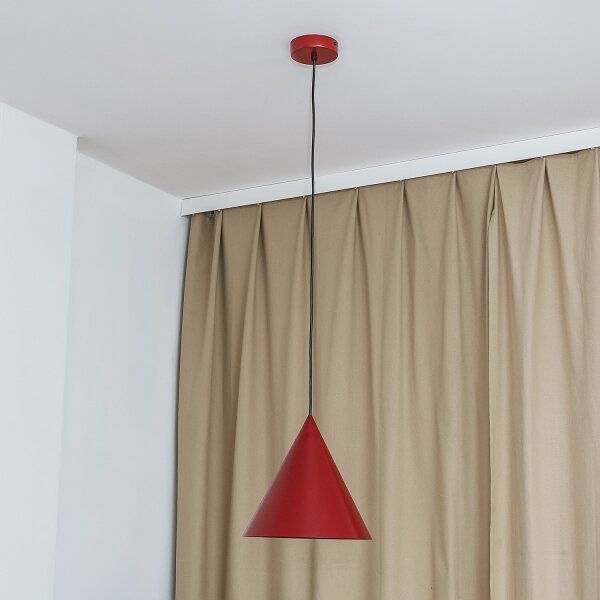 Lustr na lanku ETNA II 1xE27/15W/230V pr. 25 cm červená