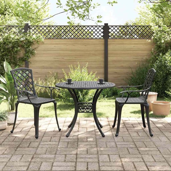 3dílný bistro set černý litý hliník 3216331