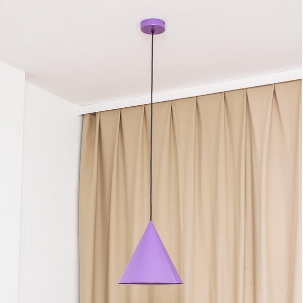 Lustr na lanku ETNA II 1xE27/15W/230V pr. 25 cm fialová