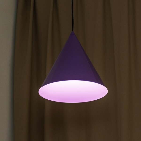 Lustr na lanku ETNA II 1xE27/15W/230V pr. 25 cm fialová