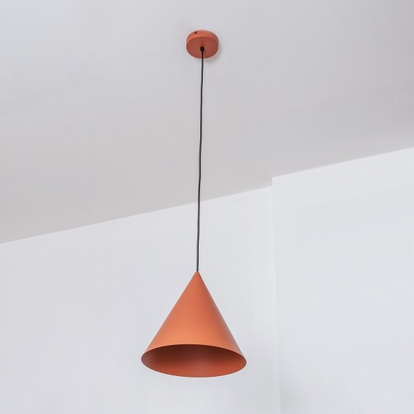 Lustr na lanku ETNA II 1xE27/15W/230V pr. 25 cm oranžová