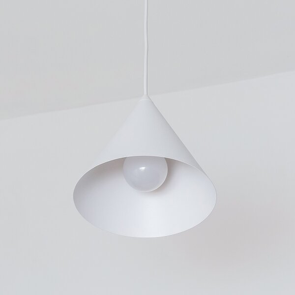 Lustr na lanku ETNA II 1xE27/15W/230V pr. 18,5 cm bílá