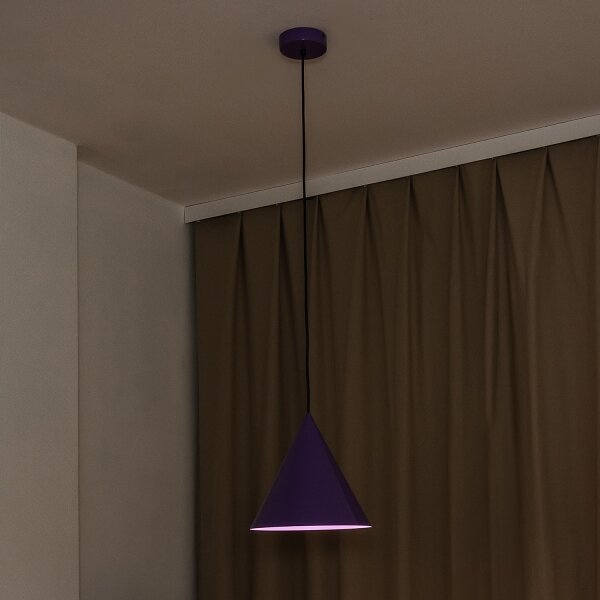 Lustr na lanku ETNA II 1xE27/15W/230V pr. 25 cm fialová