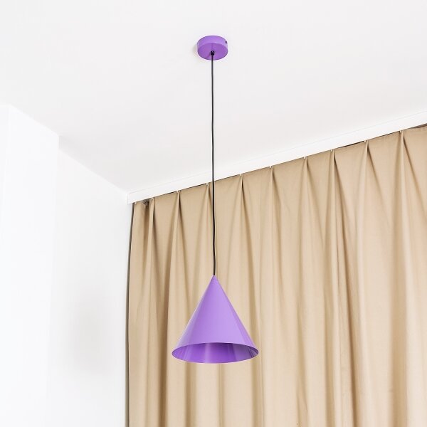 Lustr na lanku ETNA II 1xE27/15W/230V pr. 25 cm fialová