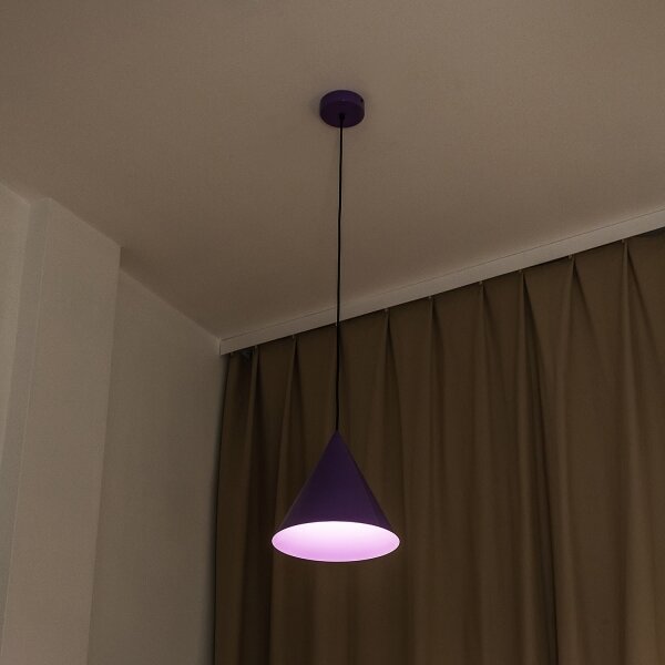 Lustr na lanku ETNA II 1xE27/15W/230V pr. 25 cm fialová