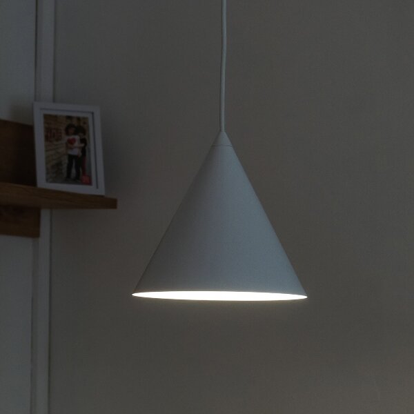 Lustr na lanku ETNA II 1xE27/15W/230V pr. 18,5 cm bílá