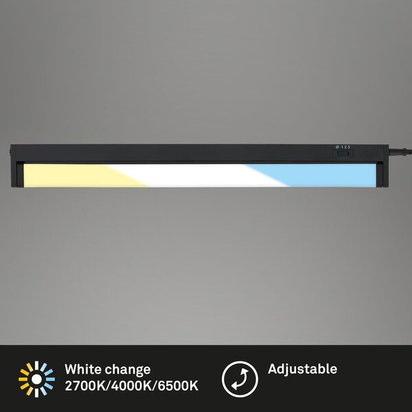 BRILO 2224-015 LED skříňkové svítidlo 54,5 cm 6W 800lm černá - BRILO