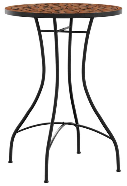 Mozaikový bistro set terakotový železo a keramika 3216352