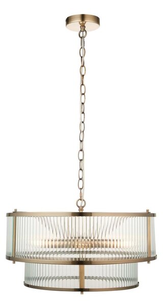 Endon 110944 - Lustr na řetězu RIDGETON 5xE14/6W/230V mosaz