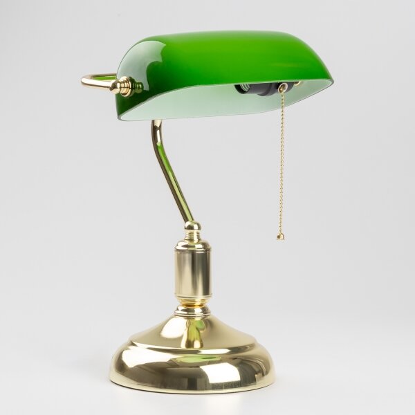 Brilagi - Stolní lampa BANK OFFICE 1xE27/60W/230V zlatá/zelená