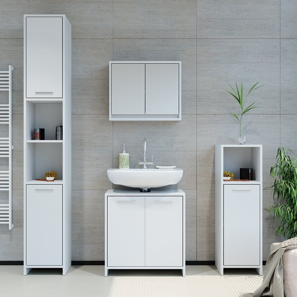 Koupelnová zrcadlová skříňka Vicco Mila Bílá 55 x 45 cm, Model 37571