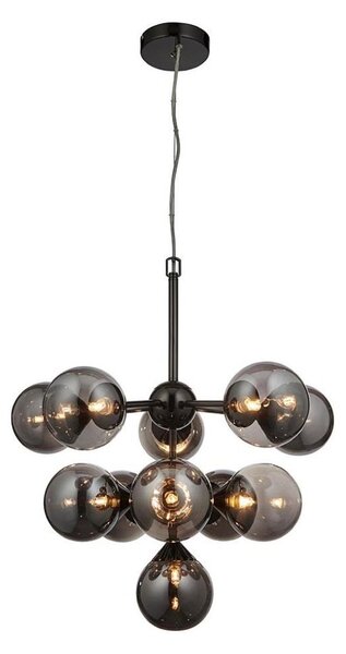 Endon 101147 - Lustr na lanku OSCAR 11xG9/18W/230V černá/kouřová